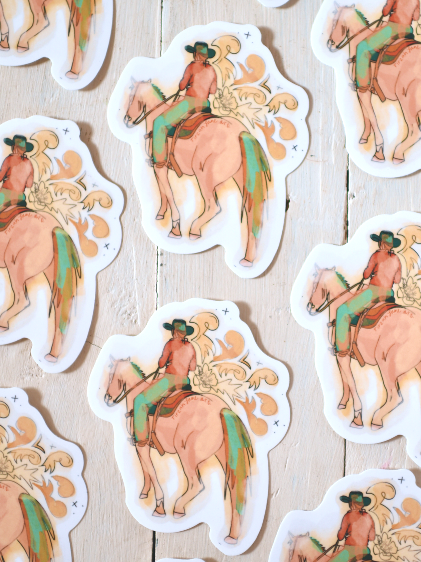 Summer Ride Hose Western Sticker