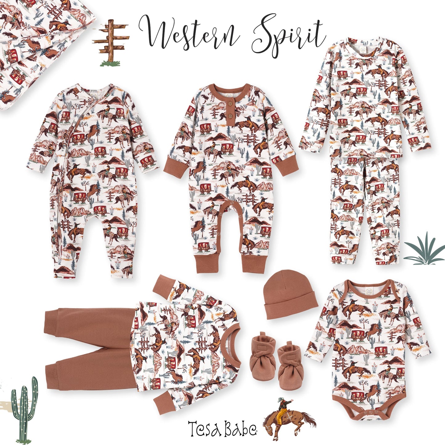 Cowboy Kids' Pajama Set – Western Spirit Bamboo Cotton