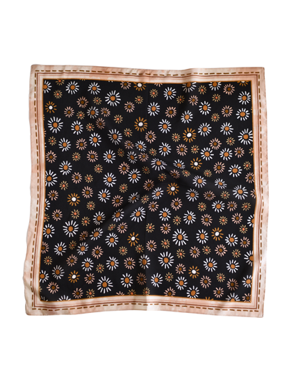 Dust N’ Daisies: Floral Western Silk Wild Rag Scarf