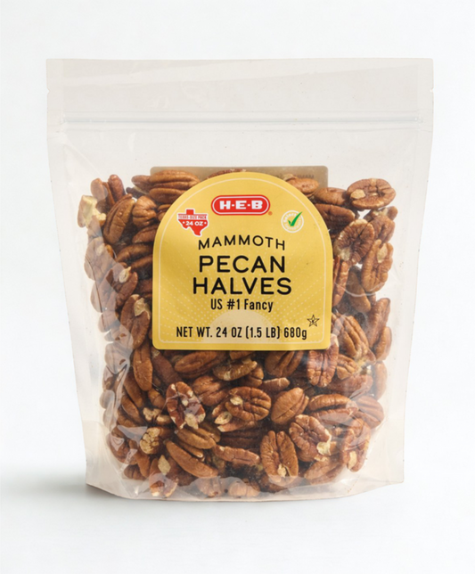 H-E-B™️Mammoth Pecan Halves – Fresh, Texas-Grown Goodness - Locally Texas. 