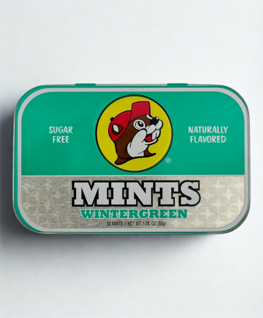 Buc-ee’s Sugar-Free Mints – 4 Flavors (Wintergreen, Peppermint, Cinnamon, Cotton Candy, Orange Sours) - Locally Texas. 