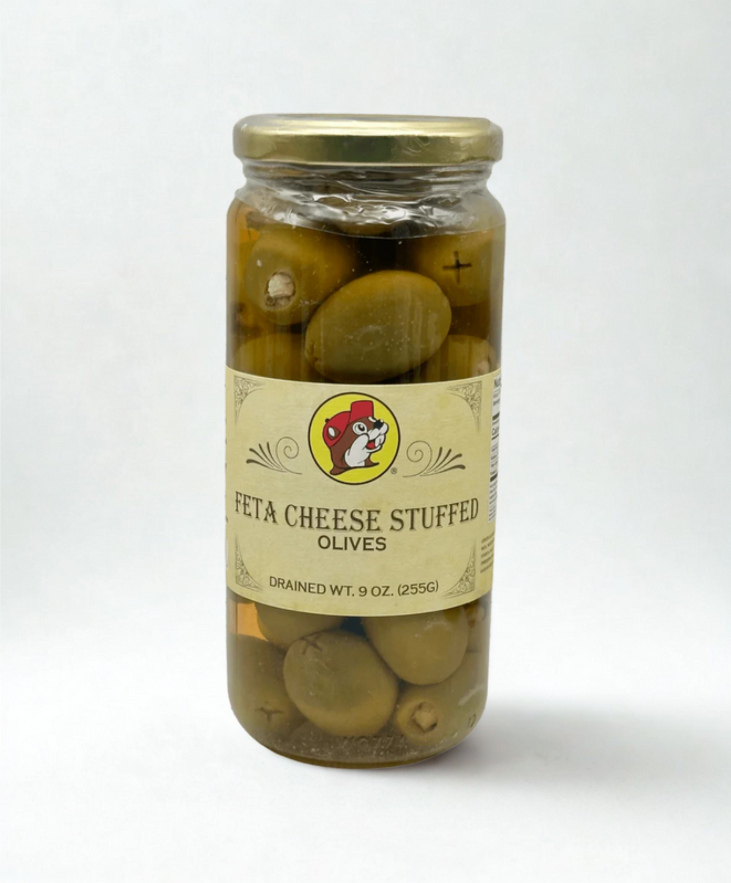 Buc-ee’s Gourmet Stuffed Olive Collection – Feta Cheese, Jalapeño & Garlic - Locally Texas. 