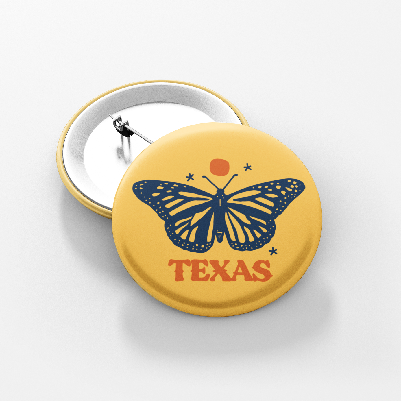 Texas Butterfly Button