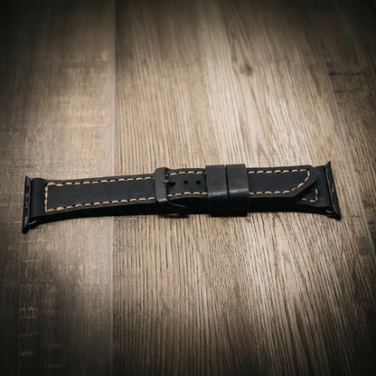Apple Watch Leather Band - Black