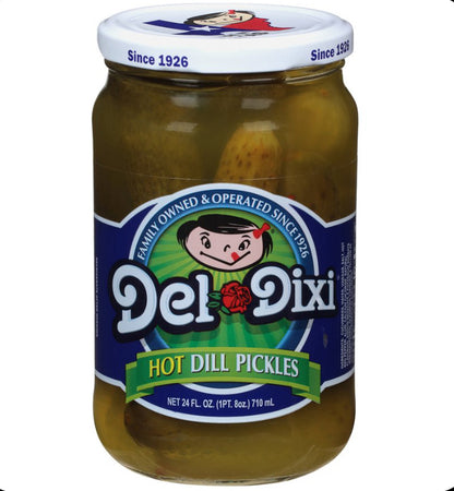 Del-Dixi Pickle Trio – Hot, Baby Dills & Relish