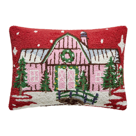 Pink Barn Hook Pillow - Junk Gypsy