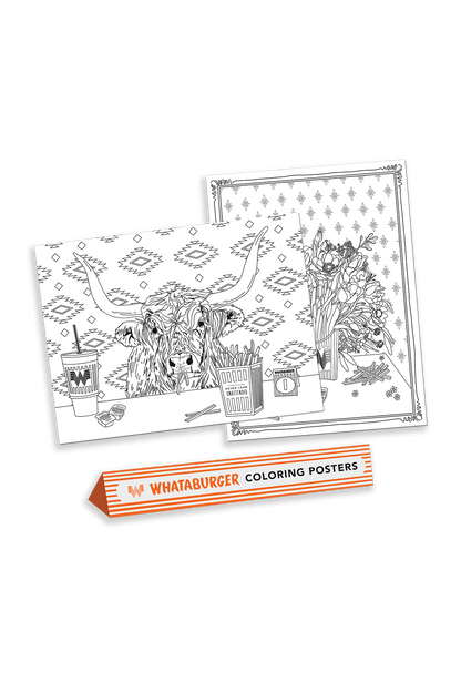 Whataburger Coloring Posters