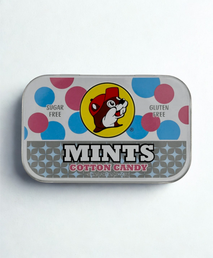 Buc-ee’s Sugar-Free Mints – 4 Flavors (Wintergreen, Peppermint, Cinnamon, Cotton Candy, Orange Sours) - Locally Texas. 