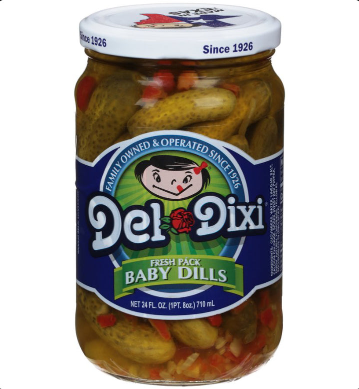 Del-Dixi Pickle Trio – Hot, Baby Dills & Relish