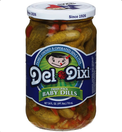 Del-Dixi Pickle Trio – Hot, Baby Dills & Relish