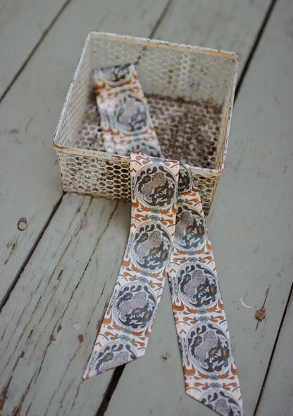 Bloomin' Bronc Western Cowgirl Silk Twilly