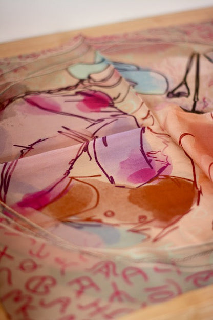 Branding Day Silk Western Cowgirl Wild Rag Scarf