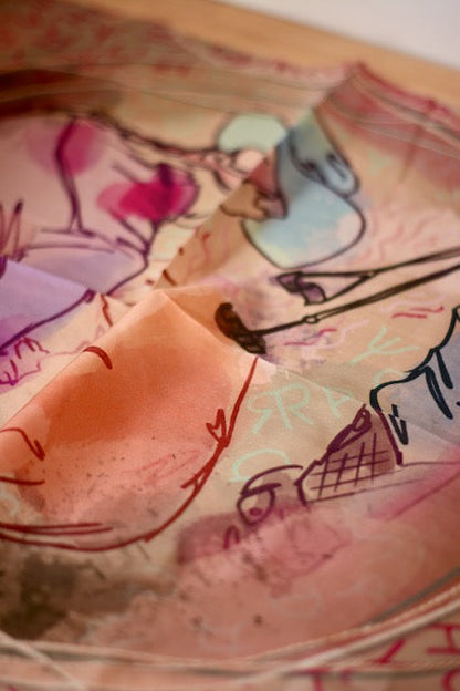 Branding Day Silk Western Cowgirl Wild Rag Scarf