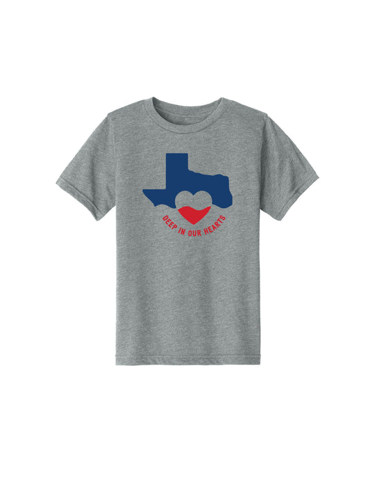Deep in our Hearts Recovery Youth T-Shirt - Heather Gray