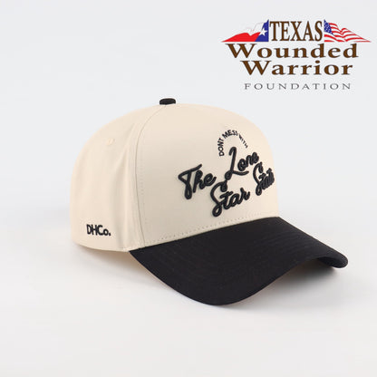 Cap with 'The Lone Star State' text and Texas Wounded Warrior Foundation logo on a white background
